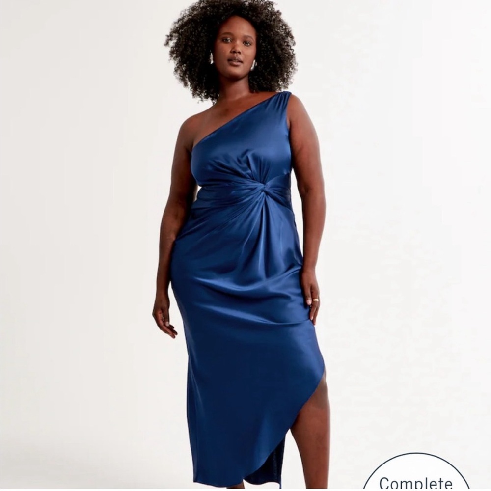 Abercrombie Blue Maxi/Midi One Shoulder Dress